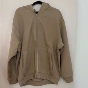 Lululemon Neutral Tan Zip-Up Hoodie XL